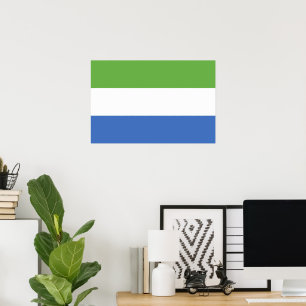 Poster drapeau de la Sierra Leone
