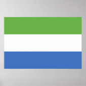 Poster drapeau de la Sierra Leone (Devant)
