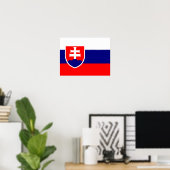 Poster Drapeau de la Slovaquie (Bureau à domicile)