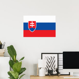 Poster Drapeau de la Slovaquie
