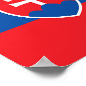 Poster Drapeau de la Slovaquie (Coin)