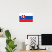 Poster Drapeau de la Slovaquie (Bureau à domicile)