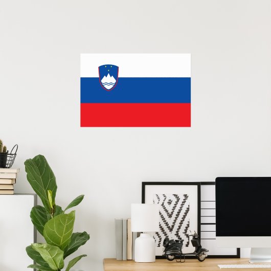 Poster Drapeau de la Slovénie (Bureau à domicile)