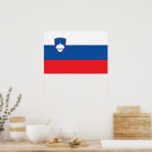 Poster Drapeau de la Slovénie (Cuisine)