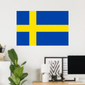 Poster Drapeau de la Suède (Bureau à domicile)