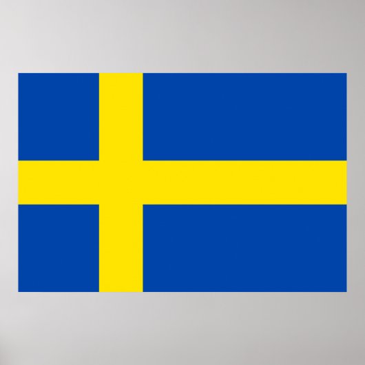 Poster Drapeau de la Suède (Devant)