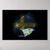 Poster Drapeau de la Suède (Devant)