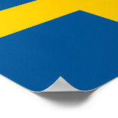 Poster Drapeau de la Suède (Coin)