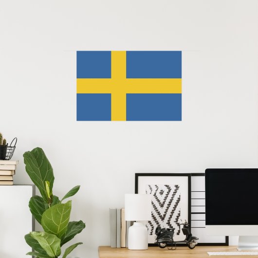 Poster Drapeau de la Suède (Bureau à domicile)