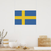 Poster Drapeau de la Suède (Cuisine)