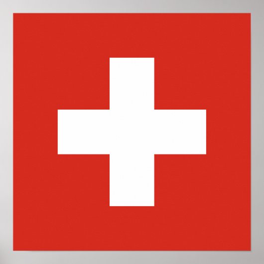 Poster Drapeau de la Suisse (Devant)