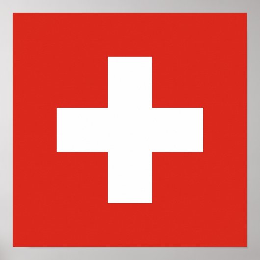 Poster Drapeau de la Suisse (Devant)