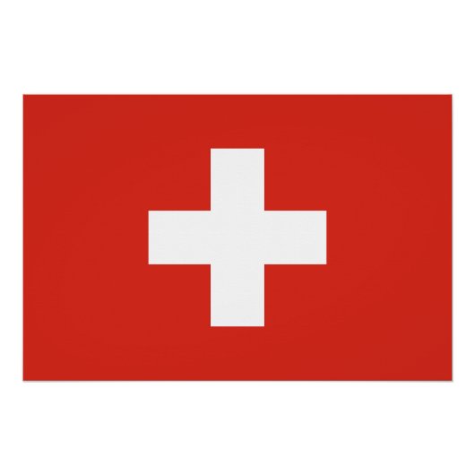 Poster Drapeau de la Suisse (Devant)