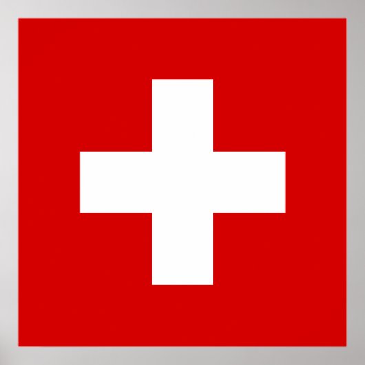 Poster drapeau de la Suisse de qualité (Devant)