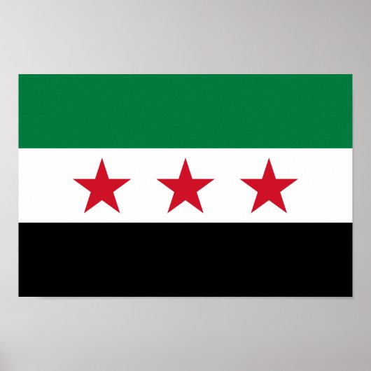 Poster Drapeau de la Syrie (Devant)