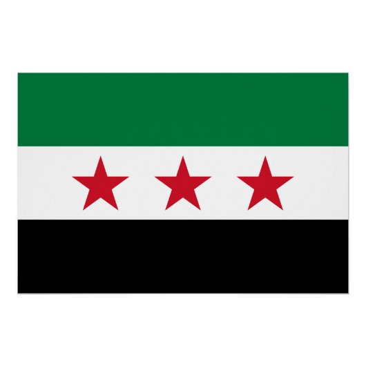 Poster Drapeau de la Syrie (Devant)