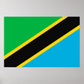 Poster Drapeau de la Tanzanie (Devant)