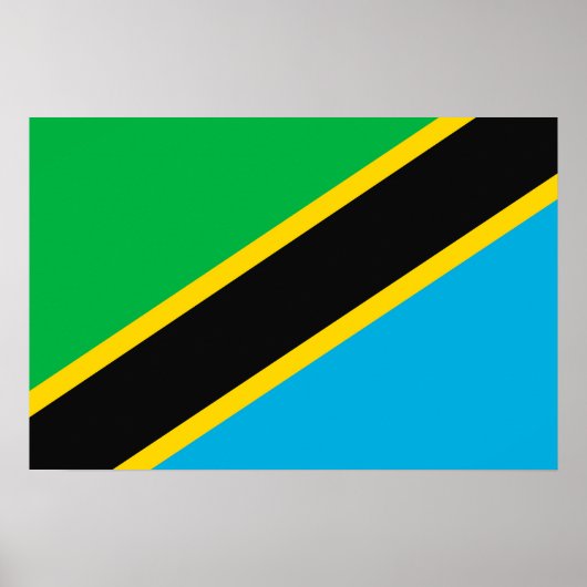 Poster Drapeau de la Tanzanie (Devant)