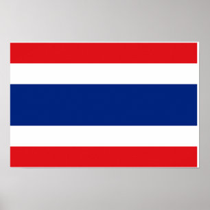 Poster Drapeau de la Thaïlande
