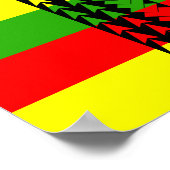 Poster Drapeau de la tribu insulaire Kanaka Maoli (Coin)