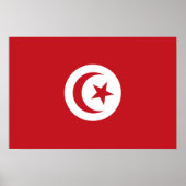 Poster Drapeau de la Tunisie (Devant)
