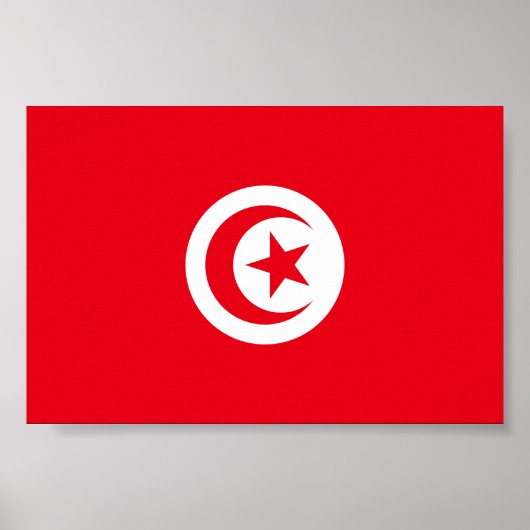 Poster Drapeau de la Tunisie (Devant)