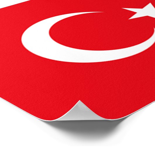 Poster Drapeau de la Turquie (Coin)