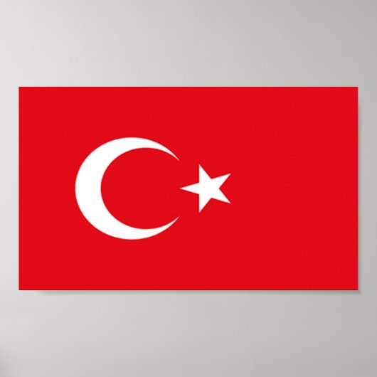 Poster Drapeau de la Turquie (Devant)