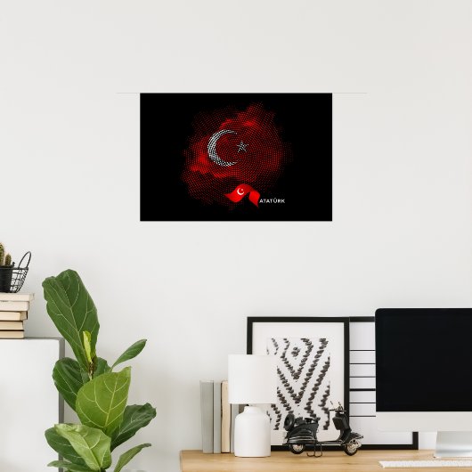 Poster Drapeau de la Turquie (Bureau à domicile)