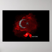 Poster Drapeau de la Turquie (Devant)
