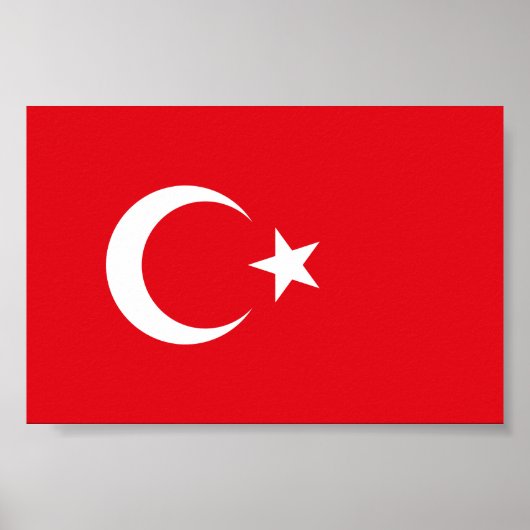 Poster Drapeau de la Turquie (Devant)