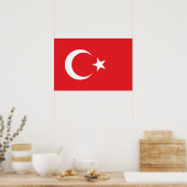 Poster Drapeau de la Turquie (Cuisine)
