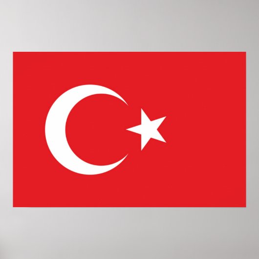 Poster Drapeau de la Turquie (Devant)