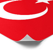 Poster Drapeau de la Turquie (Coin)