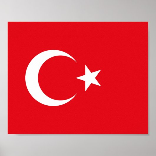 Poster Drapeau de la Turquie (Devant)
