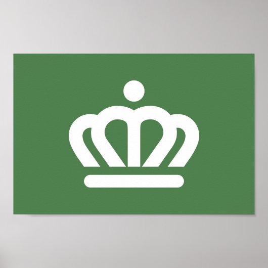 Poster Drapeau de la ville de Charlotte (Devant)