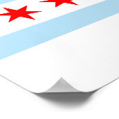 Poster Drapeau de la ville de Chicago (Illinois) (Coin)