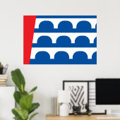 Poster Drapeau de la ville de Des Moines (Bureau à domicile)