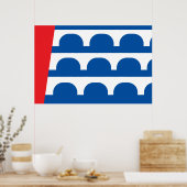 Poster Drapeau de la ville de Des Moines (Cuisine)