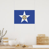 Poster Drapeau de la ville de Houston (Texas) (Cuisine)