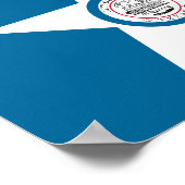 Poster Drapeau de la ville de Houston, Texas (Coin)