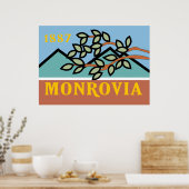 Poster Drapeau de la ville de Monrovia (Cuisine)