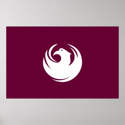 Poster Drapeau de la ville de Phoenix (Arizona) (Devant)