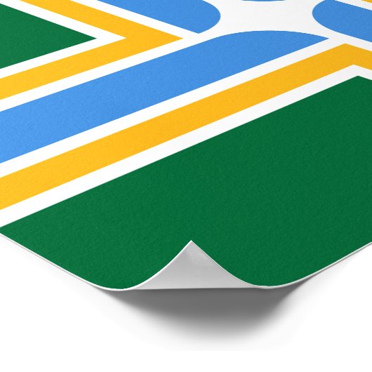 Poster Drapeau de la ville de Portland (Coin)