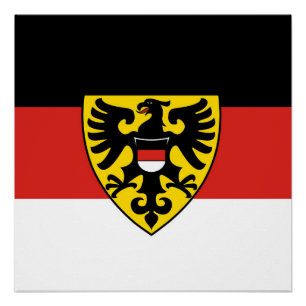 Poster drapeau de la ville de Reutlingen allemagne symbol