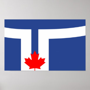 Poster Drapeau de la ville de Toronto (Canada)