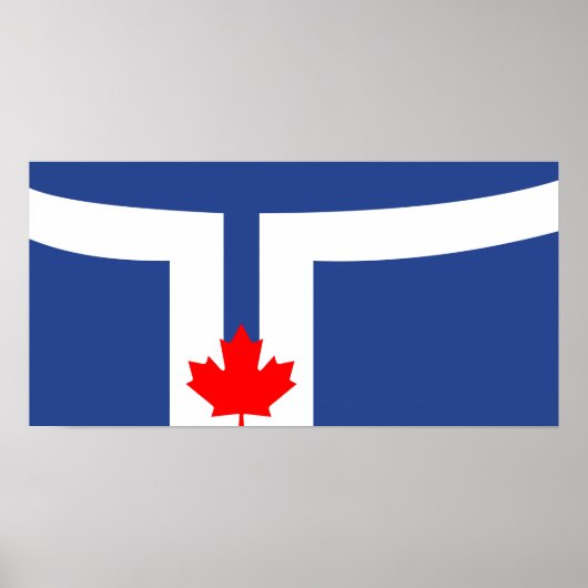 Poster drapeau de la ville de Toronto symbole (Devant)