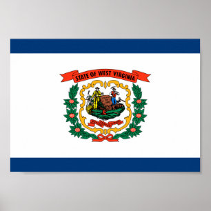 Poster Drapeau de la Virginie Occidentale
