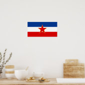 Poster Drapeau de la Yougoslavie (1945-1992) (Cuisine)