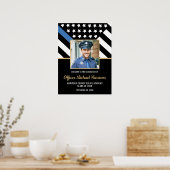 Poster Drapeau de l'académie de police Flag Photo Bienven (Cuisine)